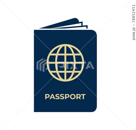 Passport icon on white background Passport icon on white background 78852451
