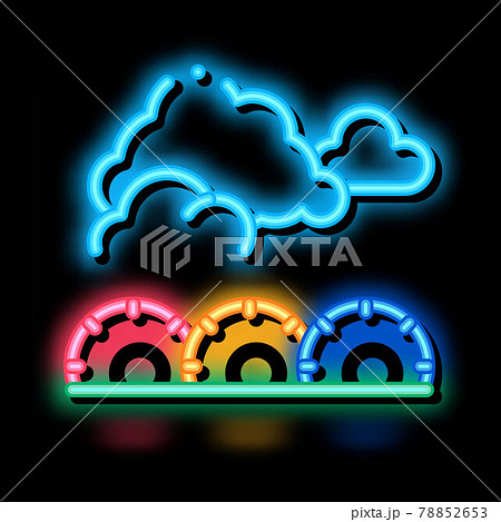 ramps for jumping neon glow icon illustration 78852653