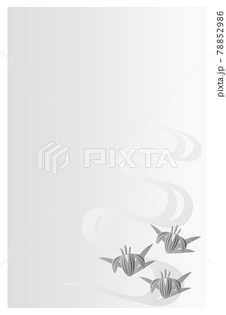 喪中はがき 菖蒲の花のイラスト素材