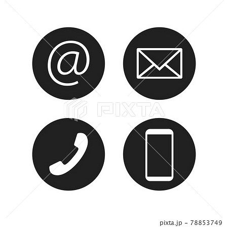 Contact Icon set. Vector illustrations. Flat design. Contact Icon set. Vector illustrations. Flat design. 78853749