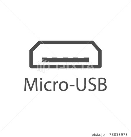 Usb port icon. Micro-USB sign. Vector illustration, flat design. Usb port icon. Micro-USB sign. Vector illustration, flat design. 78853973