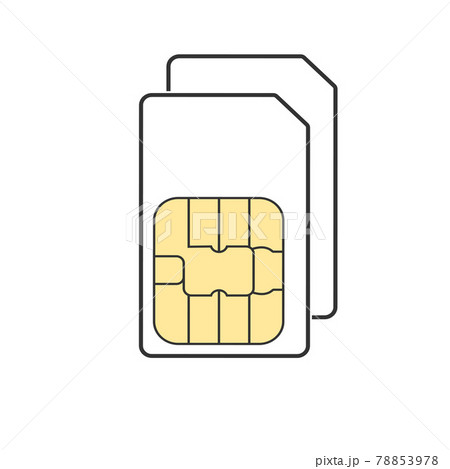 Dual SIM card icon. Vector illustration, flat design. Dual SIM card icon. Vector illustration, flat design. 78853978