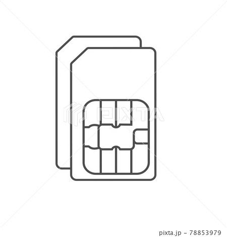 Dual SIM card icon. Vector illustration, flat design. 78853979