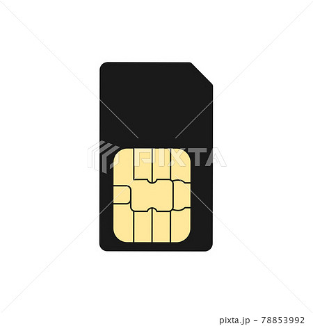SIM card icon. Vector illustration, flat design. 78853992