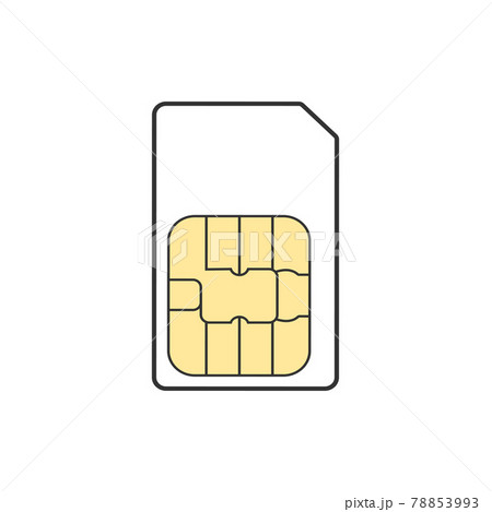 SIM card icon. Vector illustration, flat design. SIM card icon. Vector illustration, flat design. 78853993