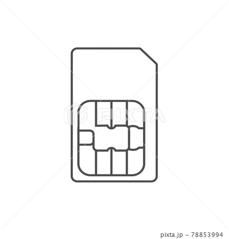 SIM card icon. Vector illustration, flat design. SIM card icon. Vector illustration, flat design. 78853994