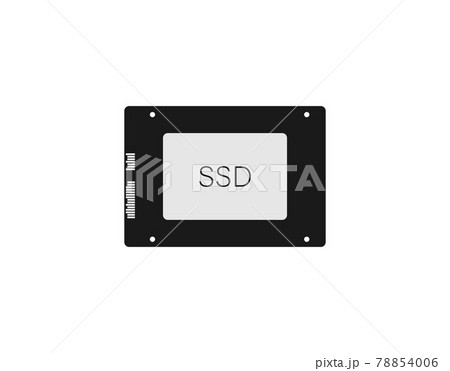 Solid state drive, ssd icon. Vector illustration, flat design. Solid state drive, ssd icon. Vector illustration, flat design. 78854006
