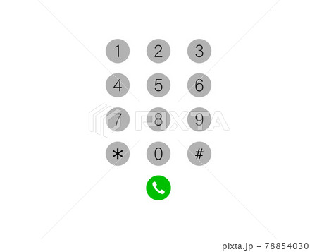 Interface keypad, numbers icon. Vector illustration, flat design. 78854030