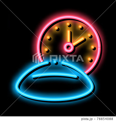 long lens wear neon glow icon illustration 78854088