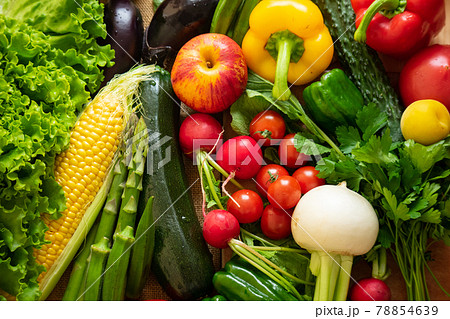 夏野菜のイメージ(俯瞰) 78854639