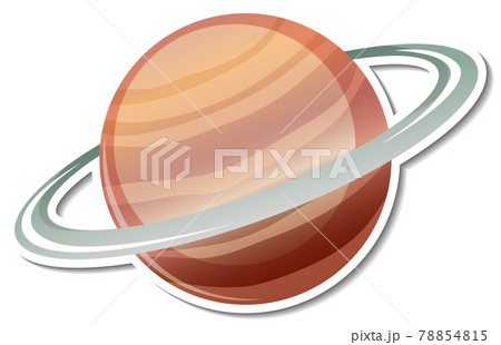 Sticker template with Saturn planet isolated Sticker template with Saturn planet isolated 78854815