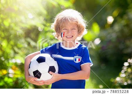 France football fan kids. Children play soccer. France football fan kids. Children play soccer. 78855228