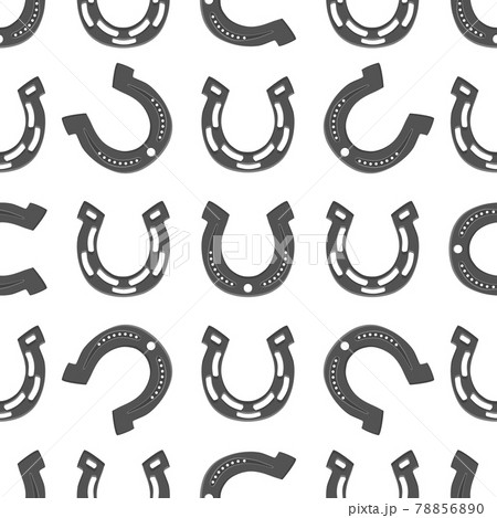 Illustration on theme Irish holiday St Patrick day, seamless horseshoes 78856890