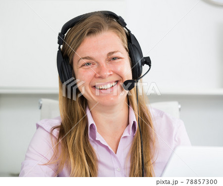 Woman in call-center Woman in call-center 78857300