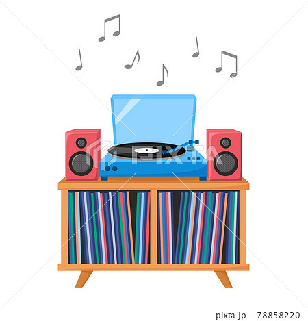 Deck Device Phonograph Player Record Blue and Red Download and Buy Now web  Widget Card Template 18007923 Vector Art at Vecteezy