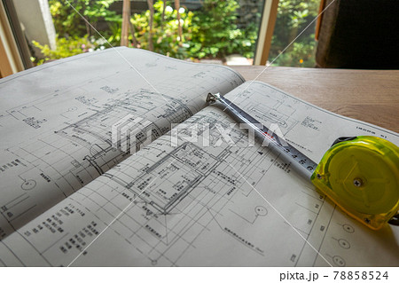 住宅の図面とメジャー 敷地面積35坪程度の一戸建て 住宅の図面とメジャー 敷地面積35坪程度の一戸建て 78858524