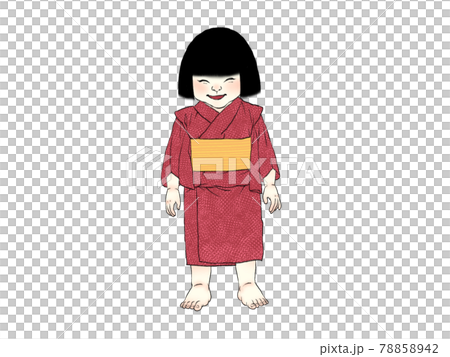 和風イラストの座敷童のイラスト素材 7542