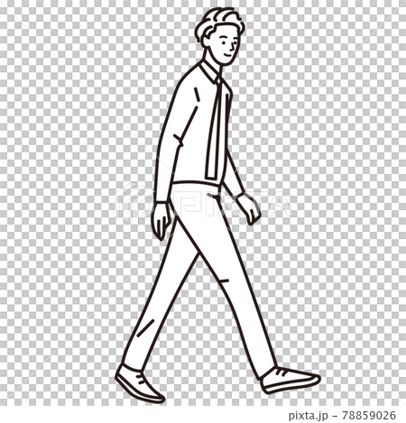 步行西裝男子的矢量 78859026