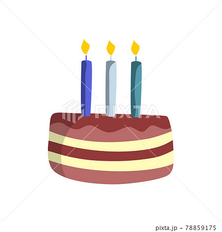Birthday cake flat design with vector illustration 78859175