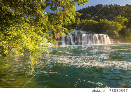 Beautiful Skradinski Buk Waterfall In Krka National Park - Dalmatia Croatia, Europe 78859347