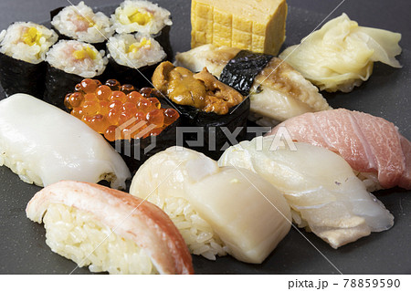 美味しい握り寿司盛り合わせ 78859590