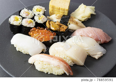 美味しい握り鮨盛り合わせ 78859591