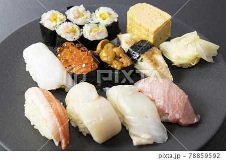 美味しい握り寿司盛り合わせ 78859592