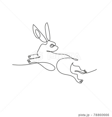 The giraffe is drawn in one line. Minimalistic graphics. 78860666