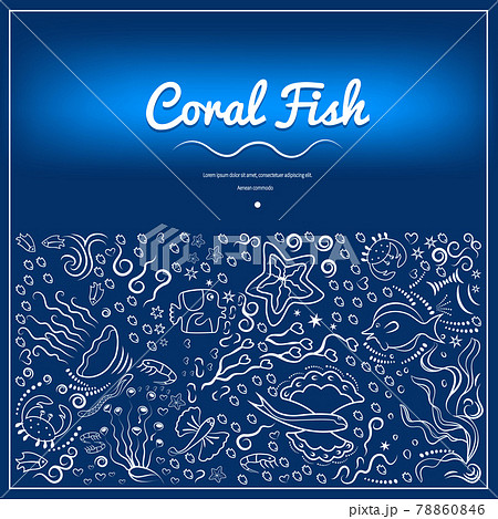 Frames with coral fish-09 78860846