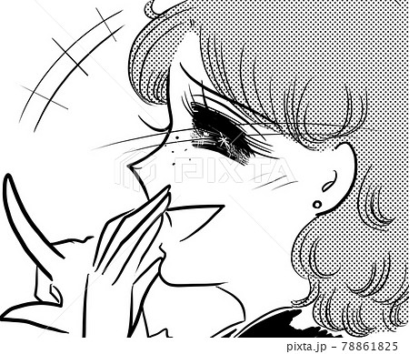 70年代少女漫画金髪の女の子が笑っておしゃべりするイラスト 70年代少女漫画金髪の女の子が笑っておしゃべりするイラスト 78861825