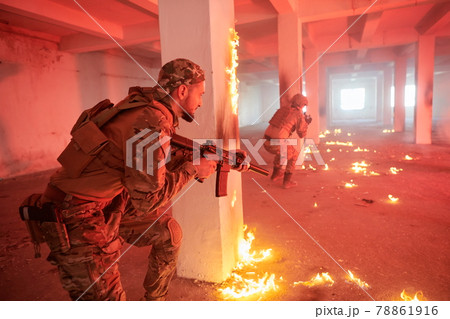 military troops in action urban environment military troops in action urban environment 78861916