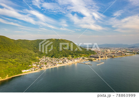 【香川県】屋島と高松市の街並み　ドローン　空撮 78863999
