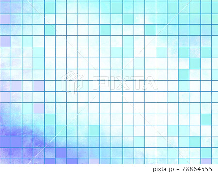 青いモザイク風の背景イラストのイラスト素材