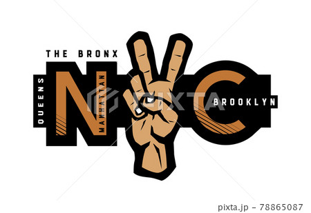 New York T Shirt Printing Design Nyc Emblem のイラスト素材