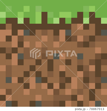 Pixel Minecraft Style Land Background Concept のイラスト素材