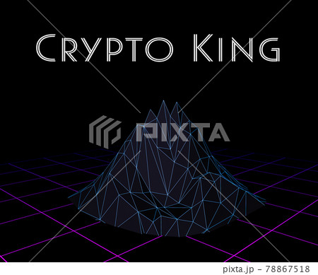 Crypto King retro low poly - NFT nonfungible tokens concept Crypto King retro low poly - NFT nonfungible tokens concept 78867518