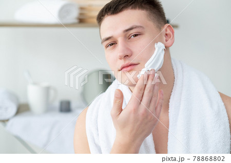 male shaving routine skincare cosmetology foam male shaving routine skincare cosmetology foam 78868802