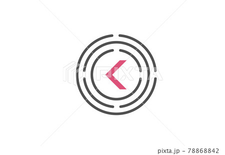 Pink K Logo Design Letter Design With Circles のイラスト素材 7642