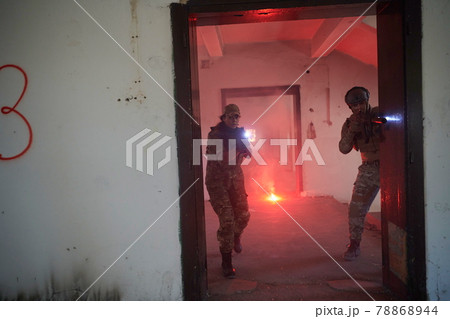 military troops in action urban environment 78868944