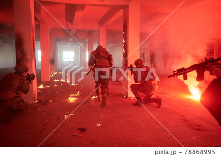 military troops in action urban environment 78868995