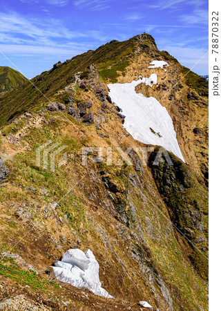 快晴の空と谷川岳オキの耳 78870322