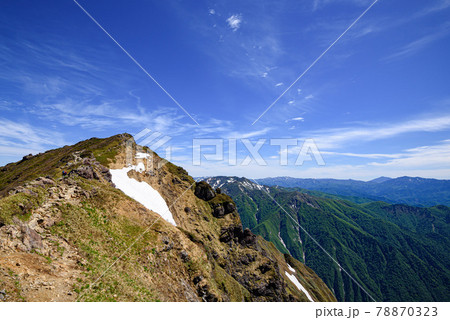 快晴の空と谷川岳 78870323