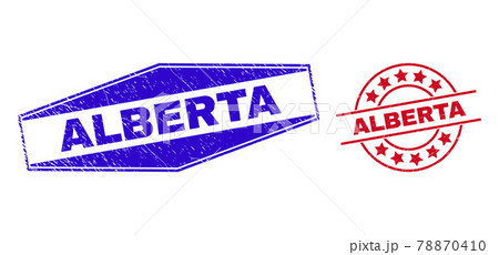 ALBERTA Unclean Seals in Round and Hexagonal...のイラスト素材 [78870410] - PIXTA