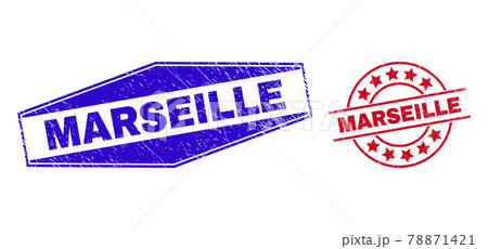 MARSEILLE Unclean Badges in Circle and Hexagon Shapes MARSEILLE Unclean Badges in Circle and Hexagon Shapes 78871421
