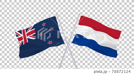 オランダとニュージーランドの国旗のイラスト素材