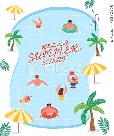 夏 ビーチ ヤシの木 78872550