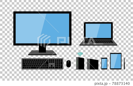 PC スマホ タブレット 電子機器 セット 黒 78873140