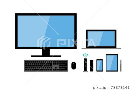 PC スマホ タブレット 電子機器 セット 黒 78873141