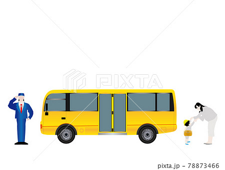 送迎バスと運転手 78873466