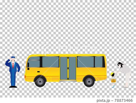 送迎バスと運転手 78873466